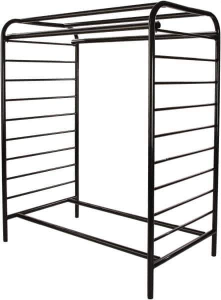 ECONOCO - Black Double Center Floor Display Rack - 48" Wide x 58" High x 28" Deep - Industrial Tool & Supply