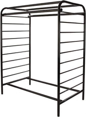 ECONOCO - Black Double Center Floor Display Rack - 48" Wide x 58" High x 28" Deep - Industrial Tool & Supply