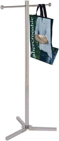ECONOCO - Chrome Shopping Bag Display Rack - 19-1/2" Wide x 45" High - Industrial Tool & Supply