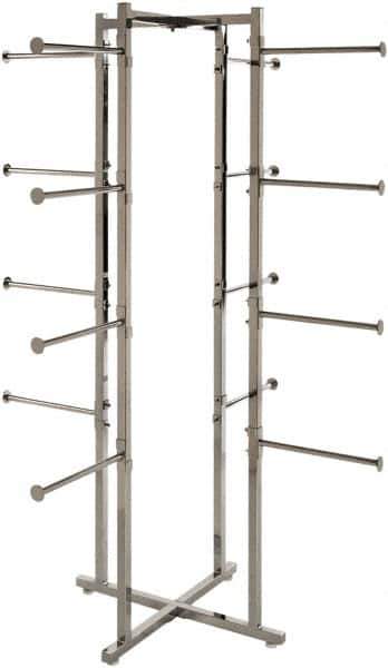 ECONOCO - Chrome Folding Display Rack Tower - 19-1/2" Wide x 61-1/2" High - Industrial Tool & Supply
