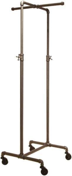 ECONOCO - Gray 2-Way Cross Bar Display Rack - 21" Wide x 72" High x 21" Deep - Industrial Tool & Supply