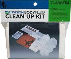 Ability One - 9 Piece, 1 Person, Body Fluid Clean-Up First Aid Kit - Plastic Bag - Industrial Tool & Supply