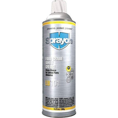 Sprayon - 20 oz Aerosol Calcium General Purpose Grease - White, Food Grade, 285°F Max Temp, NLGIG 2, - Industrial Tool & Supply