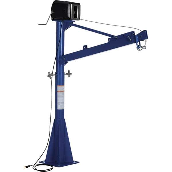 Vestil - 1,500 Lb Load Capacity, Steel Jib Crane - 5' 9/16" Span - Industrial Tool & Supply