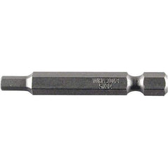 Wiha - 3mm Hex Power Bit - 1/4" Drive, 50mm OAL - Industrial Tool & Supply