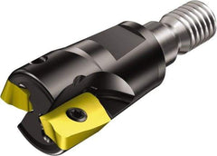 Sandvik Coromant - 2 Inserts, 25mm Cut Diam, 20.8mm Arbor Diam, 10mm Max Depth of Cut, Indexable Square-Shoulder Face Mill - 57mm High, R390-11.. Insert Compatibility, Through Coolant, Series CoroMill 390 - Industrial Tool & Supply