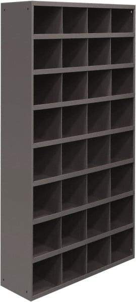 Durham - 32 Bin, Small Parts Storage Bin - 12" Deep x 35" Wide x 65" High - Industrial Tool & Supply