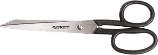 Westcott - 3-1/2" LOC, 8" OAL Stainless Steel Standard Standard - Plastic Straight Handle, For General Purpose Use - Industrial Tool & Supply