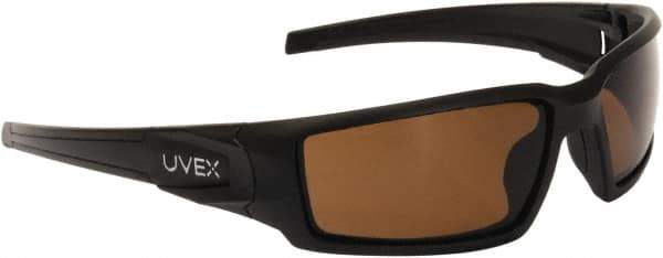 Uvex - Red Mirror Lenses, Framed Safety Glasses - Scratch Resistant, Size Universal, Wrap Around - Industrial Tool & Supply