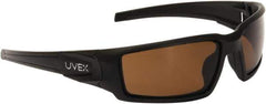 Uvex - Red Mirror Lenses, Framed Safety Glasses - Scratch Resistant, Size Universal, Wrap Around - Industrial Tool & Supply