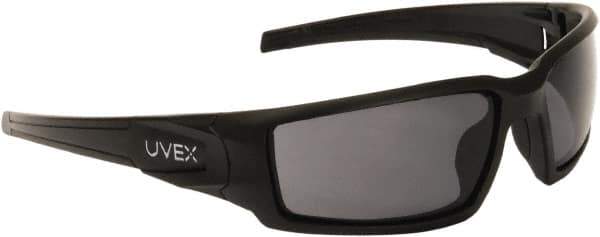 Uvex - Gray Lenses, Framed Safety Glasses - Anti-Fog, Scratch Resistant, Size Universal, Wrap Around - Industrial Tool & Supply