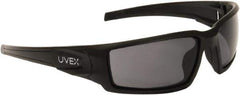 Uvex - Gray Lenses, Framed Safety Glasses - Anti-Fog, Scratch Resistant, Size Universal, Wrap Around - Industrial Tool & Supply