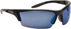 Uvex - Blue Mirror Lenses, Frameless Safety Glasses - Scratch Resistant, Adjustable Temples, Size Universal, Wrap Around - Industrial Tool & Supply