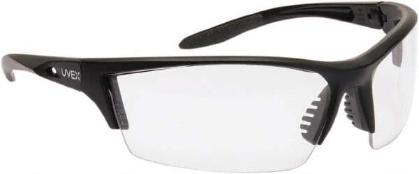 Uvex - Clear Lenses, Frameless Safety Glasses - Scratch Resistant, Adjustable Temples, Size Universal, Wrap Around - Industrial Tool & Supply