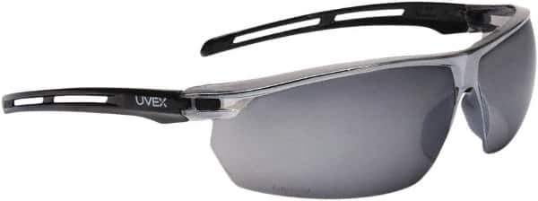 Uvex - Size Universal, Silver Mirror Anti-Fog Lens, Hybrid Safety Glasses/Goggles - Indirect Vent, Black Polycarbonate Frame - Industrial Tool & Supply