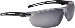 Uvex - Size Universal, Silver Mirror Anti-Fog Lens, Hybrid Safety Glasses/Goggles - Indirect Vent, Black Polycarbonate Frame - Industrial Tool & Supply