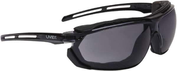 Uvex - Size Universal, Gray Anti-Fog Lens, Hybrid Safety Glasses/Goggles - Indirect Vent, Black Polycarbonate Frame - Industrial Tool & Supply
