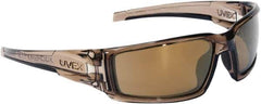 Uvex - Gold Mirror Lenses, Framed Safety Glasses - Scratch Resistant, Size Universal, Wrap Around - Industrial Tool & Supply
