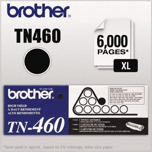 Brother - Black Toner Cartridge - Use with Brother DCP-1200, 1400, HL-1230, 1240, 1250, 1270N, 1435, 1440, 1450, 1470N, intelliFAX-4100, 4100e, 4750, 4750e, 5750, 5750e, MFC-8300, 8500, 8600, 8700, 9600, 9700, 9800, P2500 - Industrial Tool & Supply