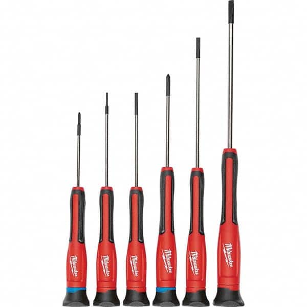 Milwaukee Tool - Screwdriver Sets Screwdriver Types Included: Slotted & Phillips Number of Pieces: 6 - Industrial Tool & Supply