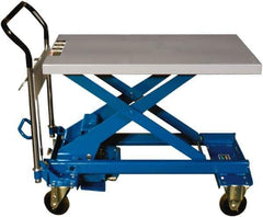 Southworth - 1,760 Lb Capacity Portable Foot-Operated Scissor Lift Table - 13" to 40-1/5" Lift Height, 39.4" Platform Length x 23.59" Platform Width - Industrial Tool & Supply