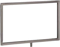 ECONOCO - 11 Inch Wide x 7 Inch High Sign Compatibility, Steel Square Frame Sign Holder - Chrome, 7 Inch Holder Height, Holds 1 Sign - Industrial Tool & Supply