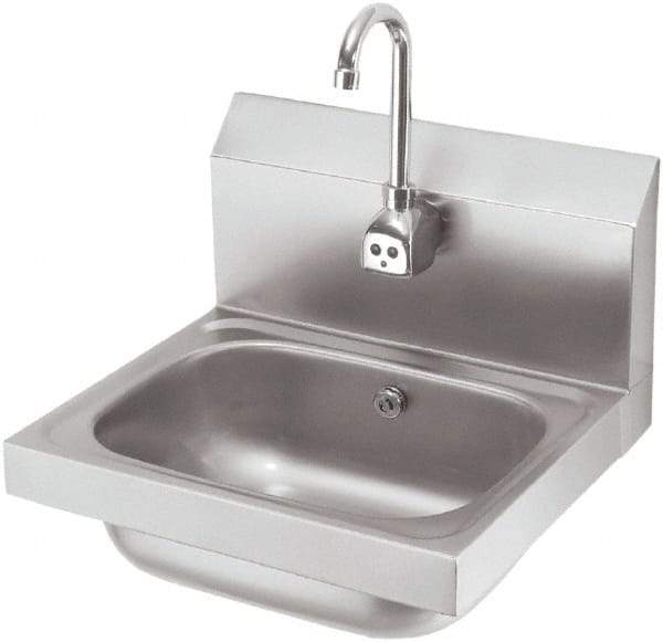 Krowne - 10" Long x 14" Wide Inside, 1 Compartment, Grade 304 Stainless Steel Hand Sink with Electronic Faucet - 20 Gauge, 15" Long x 16" Wide x 14" High Outside, 6" Deep - Industrial Tool & Supply
