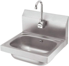Krowne - 10" Long x 14" Wide Inside, 1 Compartment, Grade 304 Stainless Steel Hand Sink with Electronic Faucet - 20 Gauge, 15" Long x 16" Wide x 14" High Outside, 6" Deep - Industrial Tool & Supply
