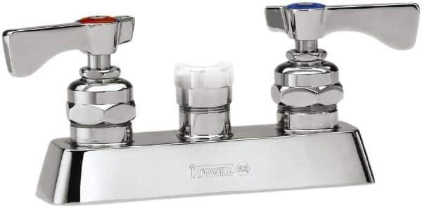 Krowne - Deck Mount, Spoutless Faucet Body Only - Two Handle, Color Coded, Blade Handle, Spoutless, No Drain - Industrial Tool & Supply