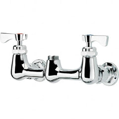 Industrial & Laundry Faucets; Type: Wall Mount Faucet; Style: Wall Mount; Design: Wall Mount; Handle Type: Lever; Spout Type: No Spout; Mounting Centers: 8; Finish/Coating: Chrome Plated Brass; Type: Wall Mount Faucet; Minimum Order Quantity: Solid Chrome