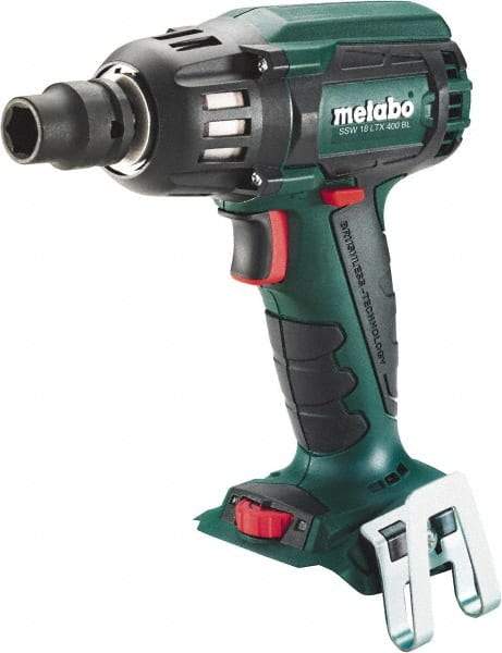 Metabo - 1/2" Drive 18 Volt Pistol Grip Cordless Impact Wrench & Ratchet - 2,150 RPM, 295 Ft/Lb Torque, Lithium-Ion Batteries Not Included - Industrial Tool & Supply