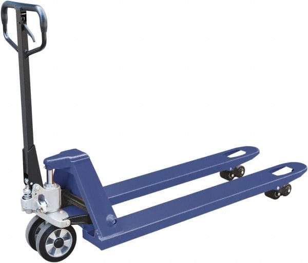 Value Collection - 5,500 Lb Capacity, 4-1/2" Lift Quick Lift Pallet Truck - 3" Min Lift Height, 48" Fork Length x 27" Fork Width, 27" Overall Width - Industrial Tool & Supply