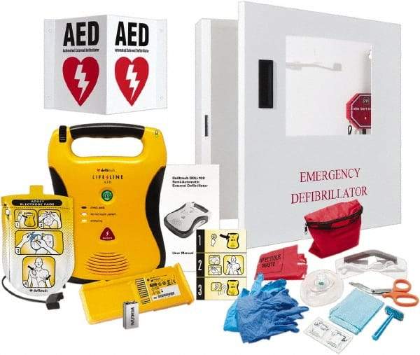 Defibtech - Adult Pad Defibrillator - Nonrechargeable Lithium Battery Included - Industrial Tool & Supply