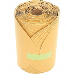 3M - 6" Diam, 100 Grit Aluminum Oxide Adhesive PSA Disc - Fine Grade, Gold, Paper Backing, Flexible, Use with Random Orbital Sanders - Industrial Tool & Supply