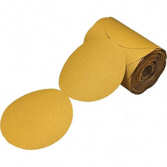 3M - 5" Diam, 800 Grit Aluminum Oxide Adhesive PSA Disc - Super Fine Grade, Gold, Film Backing, Flexible, Use with Random Orbital Sanders - Industrial Tool & Supply