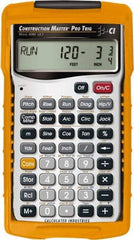 Calculated Industries - 11-Digit (7 normal, 4 Fractions) with Full Annunciators Handheld Calculator - 5/8" x 2-1/2" (15.00mm x 65.0mm) Display Size, Silver & Yellow, LR-44/A76 Powered - Industrial Tool & Supply