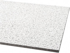 Armstrong World - 48" Long x 24" Wide, Wet-Formed Mineral Fiber Acoustic Ceiling Tile - ASTM E1264 Specification, White - Industrial Tool & Supply