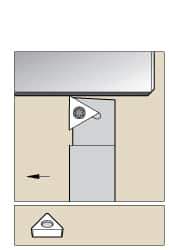 Kennametal - STAC, Right Hand Cut, 0° Lead Angle, 1/2" Shank Height x 1/2" Shank Width, Neutral Rake Indexable Turning Toolholder - 6" OAL, TC..21.5. Insert Compatibility, Series Screw-On - Industrial Tool & Supply