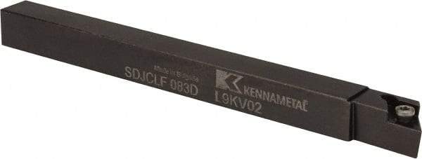 Kennametal - SDJC, Left Hand Cut, 3° Lead Angle, 1/2" Shank Height x 1/2" Shank Width, Neutral Rake Indexable Turning Toolholder - 6" OAL, DC..32.5. Insert Compatibility, Series Screw-On - Industrial Tool & Supply