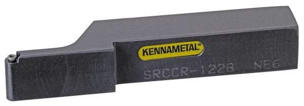 Kennametal - SRCC, Right Hand Cut, 1-1/4" Shank Height x 1-1/4" Shank Width, Neutral Rake Indexable Turning Toolholder - 6" OAL, RC..32.5. Insert Compatibility, Series Screw-On - Industrial Tool & Supply