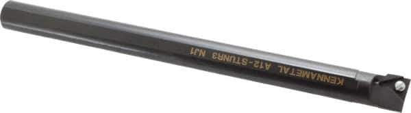 Kennametal - 23.62mm Min Bore Diam, 10" OAL, 3/4" Shank Diam, A-STUN Indexable Boring Bar - T321P Insert, Screw Holding Method - Industrial Tool & Supply