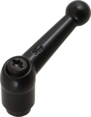 KIPP - #10-24, 0.51" Hub Diam, Zinc Die Cast (Steel Components) Tapped Adjustable Clamping Lever - 1.81" OAL, 1.28" High, 0.35" Hole Depth - Industrial Tool & Supply