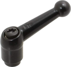 KIPP - M6 x 1.0, 13mm Hub Diam, Zinc Die Cast (Steel Components) Tapped Adjustable Clamping Lever - 46mm OAL, 32.5mm High, 9mm Hole Depth - Industrial Tool & Supply