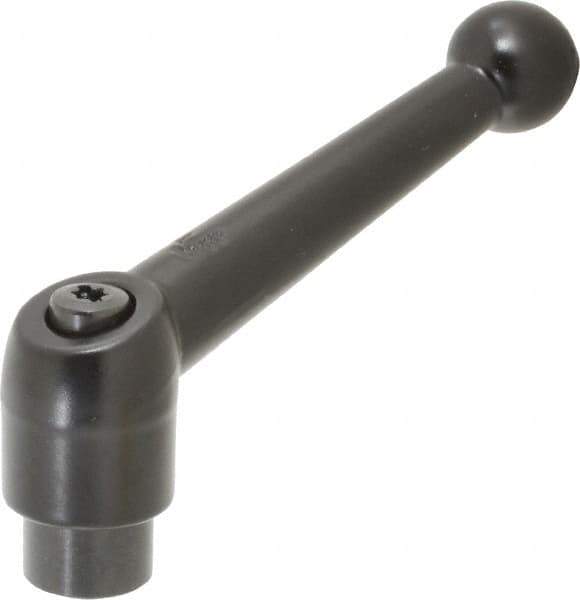 KIPP - 5/16-18, 0.83" Hub Diam, Zinc Die Cast (Steel Components) Tapped Adjustable Clamping Lever - 3.54" OAL, 2.26" High, 0.55" Hole Depth - Industrial Tool & Supply