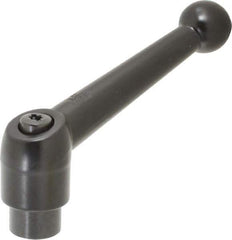KIPP - 5/16-18, 0.83" Hub Diam, Zinc Die Cast (Steel Components) Tapped Adjustable Clamping Lever - 3.54" OAL, 2.26" High, 0.55" Hole Depth - Industrial Tool & Supply