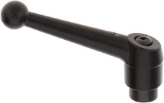 KIPP - M16 x 2.0, 30mm Hub Diam, Zinc Die Cast (Steel Components) Tapped Adjustable Clamping Lever - 126mm OAL, 79mm High, 23mm Hole Depth - Industrial Tool & Supply