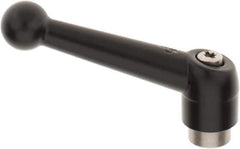 KIPP - 5/16-18, 0.71" Hub Diam, Zinc Die Cast (Stainless Steel Components) Tapped Adjustable Clamping Lever - 2.87" OAL, 1.79" High, 0.47" Hole Depth - Industrial Tool & Supply