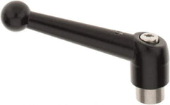 KIPP - 5/16-18, 0.83" Hub Diam, Zinc Die Cast (Stainless Steel Components) Tapped Adjustable Clamping Lever - 3.54" OAL, 2.26" High, 0.55" Hole Depth - Industrial Tool & Supply