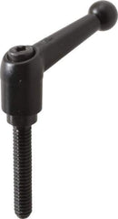 KIPP - 1/4-20, 13mm Hub Diam, Zinc Die Cast (Steel Components) Threaded Stud Adjustable Clamping Lever - 1.38" Stud Length, 46mm OAL, 32.5mm High - Industrial Tool & Supply