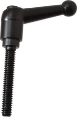 KIPP - 1/4-20, 13mm Hub Diam, Zinc Die Cast (Steel Components) Threaded Stud Adjustable Clamping Lever - 1.57" Stud Length, 46mm OAL, 32.5mm High - Industrial Tool & Supply